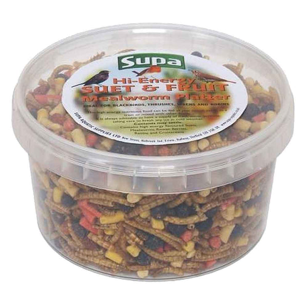 Supa High Energy Suet & Fruit Mealworm Platter