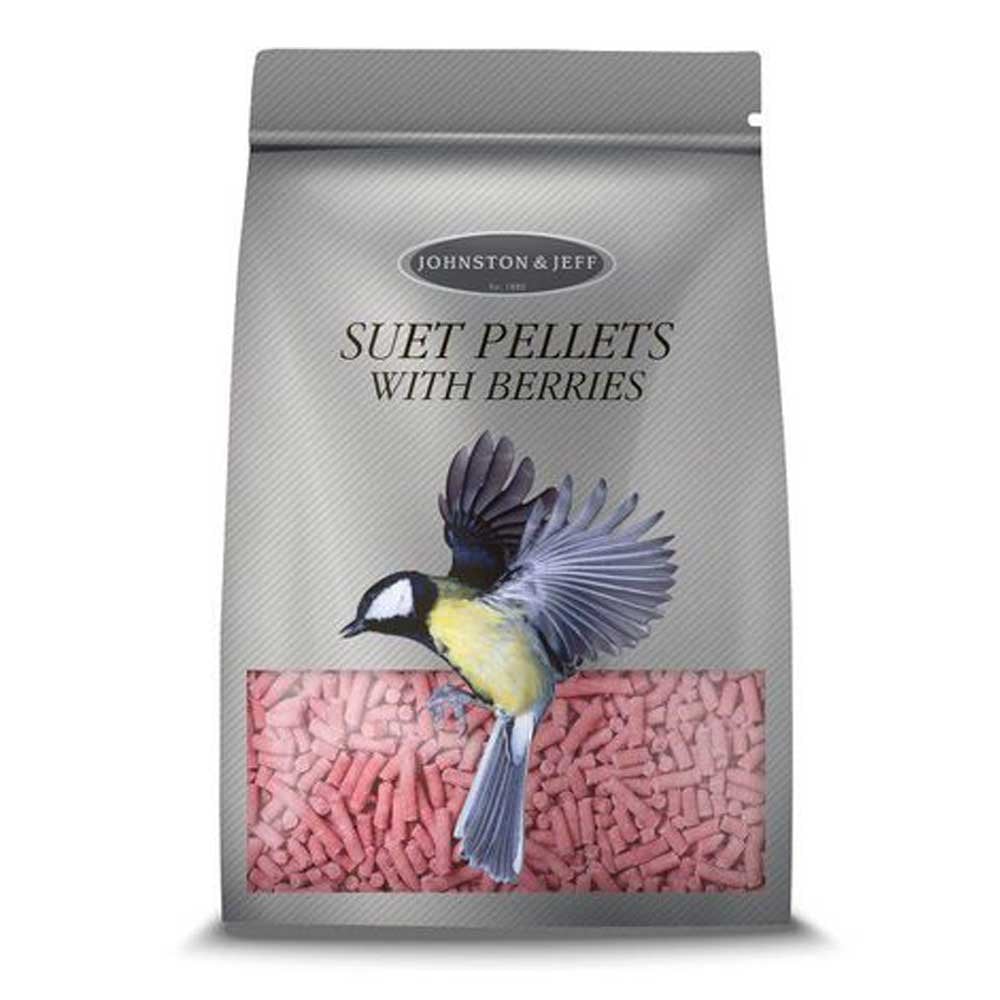 Johnston & Jeff Suet Pellets with Berries - Wild Bird Feed 1Kg