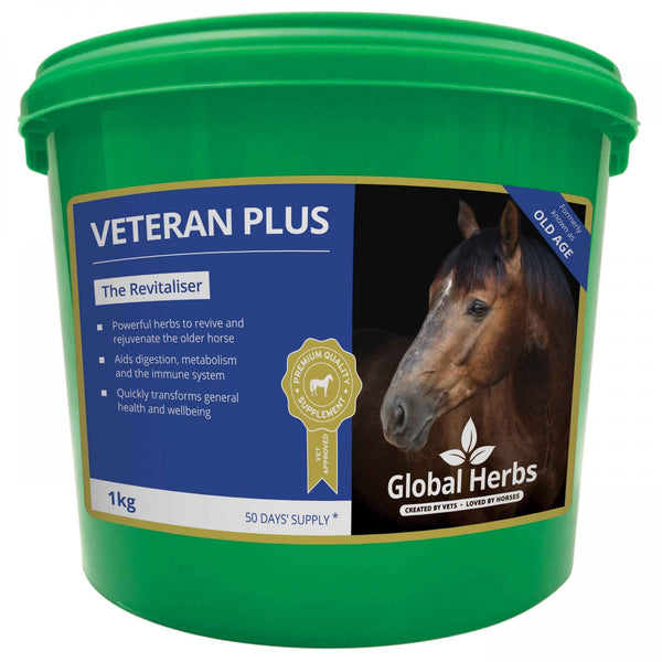 Global Herbs Veteran Plus - Horse Supplement 1Kg