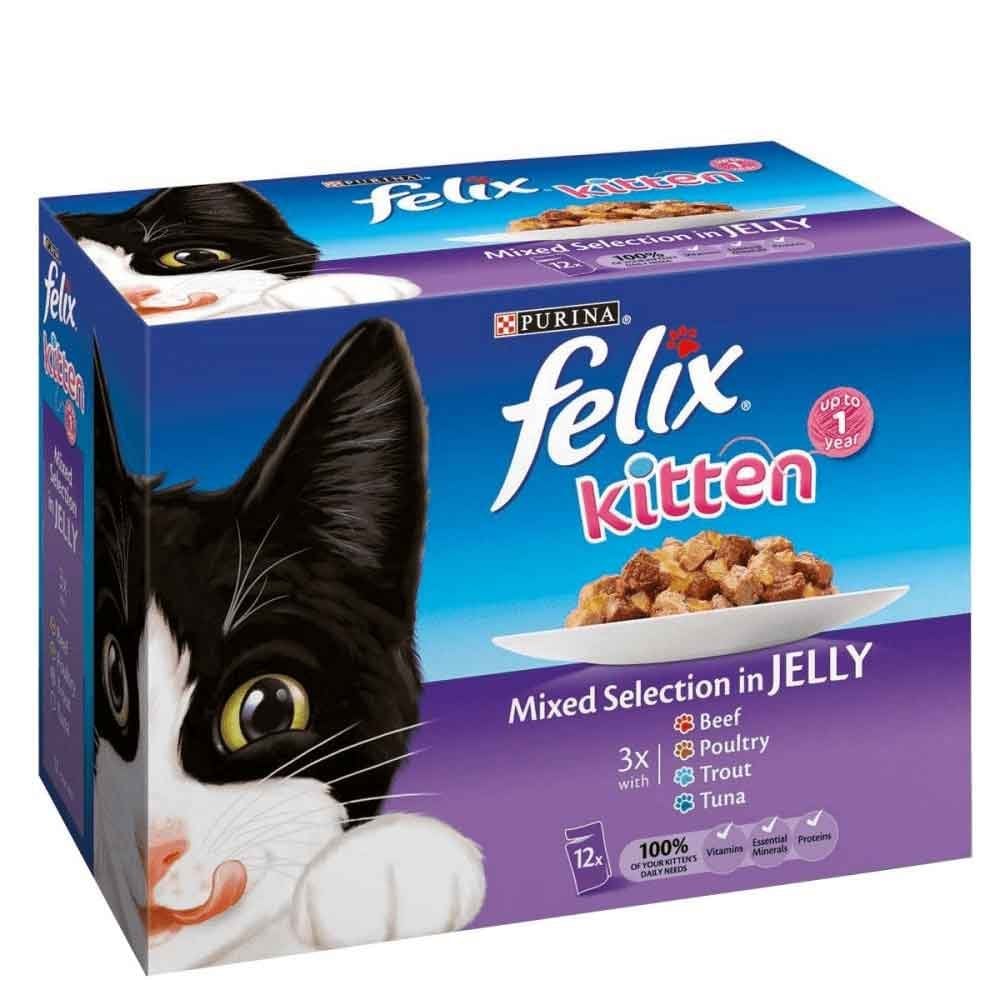 Felix KITTEN Pouches Mixed Selection 12 x 100g