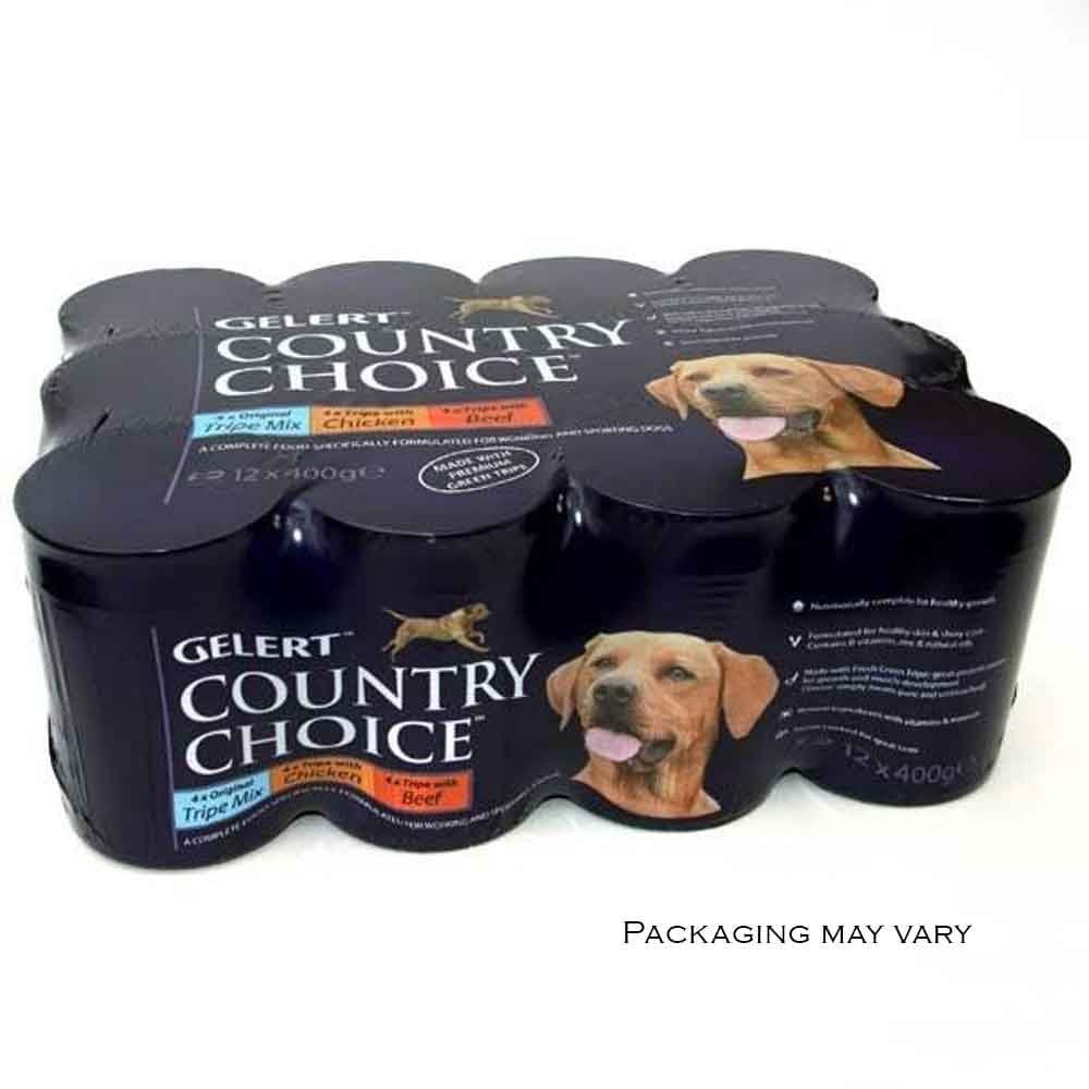 Gelert Country Choice TRIPE Mix 12 x 400g Can - Dog Food