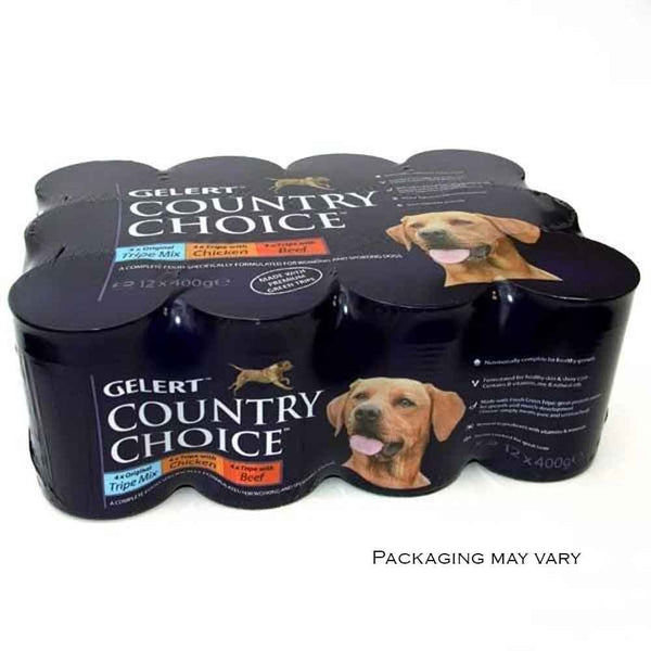 Gelert Country Choice TRIPE Mix 12 x 400g Can - Dog Food