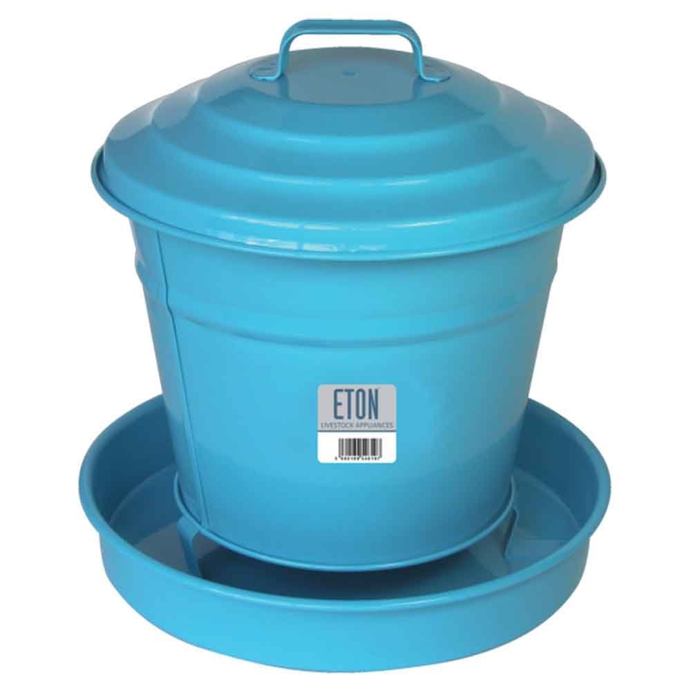 Eton Cottage Garden Covered Poultry Feeder 3.6Kg Blue