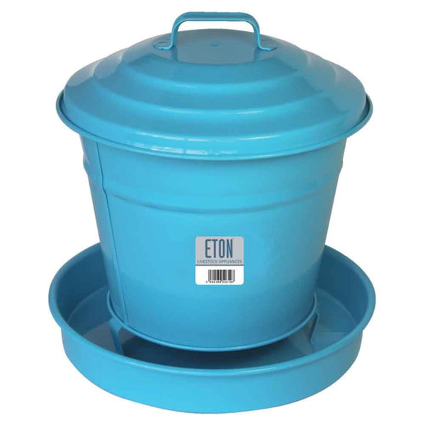 Eton Cottage Garden Covered Poultry Feeder 3.6Kg Blue