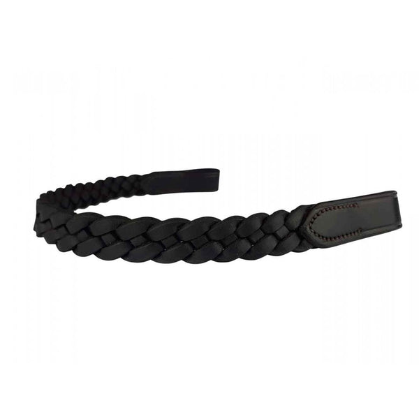 EcoRider Plaited Leather Browband Black