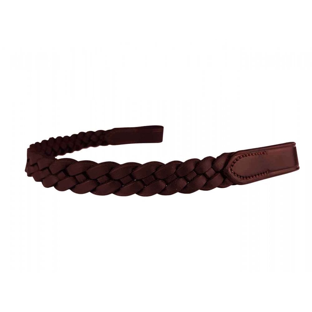 EcoRider Plaited Leather Browband Brown
