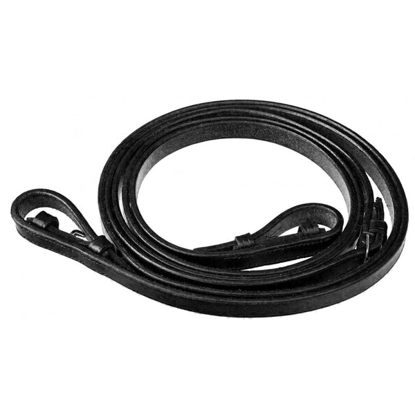 EcoRider 1/2" Plain Leather Reins Black