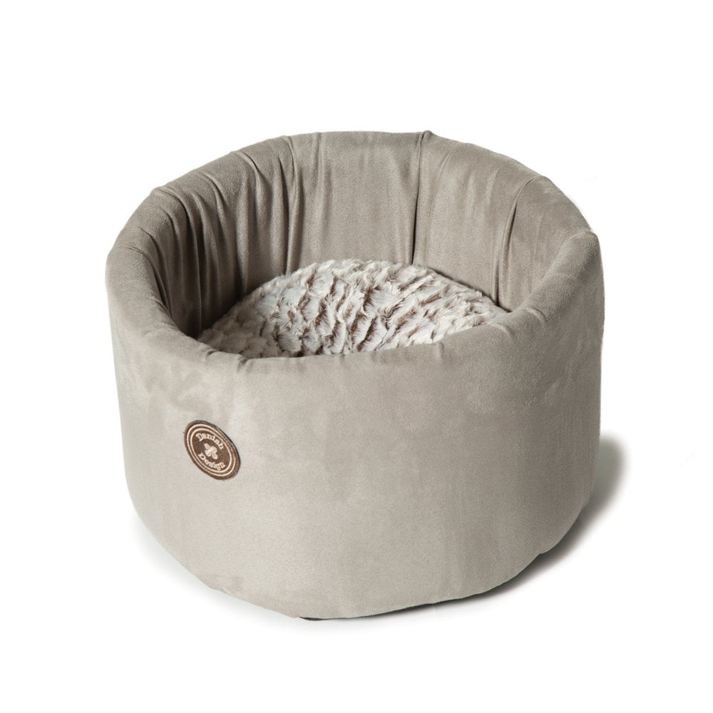 Danish Designs Cat Cosy Bed Arctic Faux Suede & Fur Grey