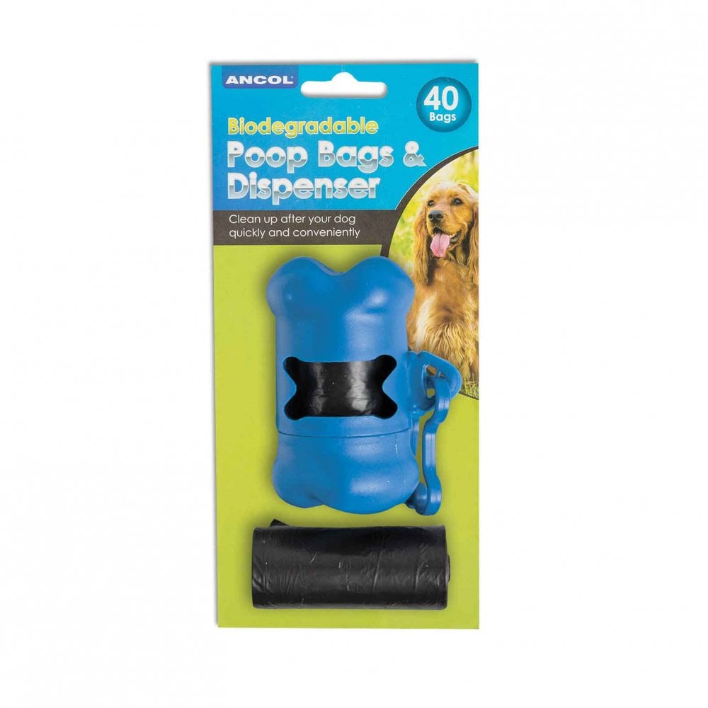 Ancol Waste Poo Bags & Dispenser inc 2 Rolls