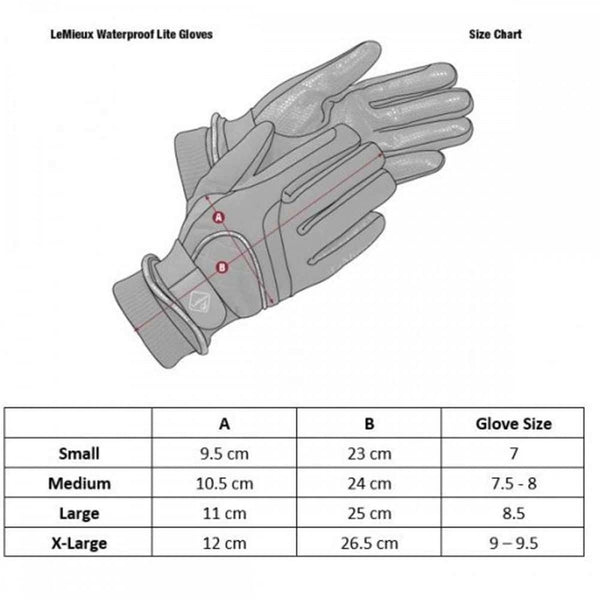 LeMieux Pro Touch Waterproof Lite Riding Gloves Black