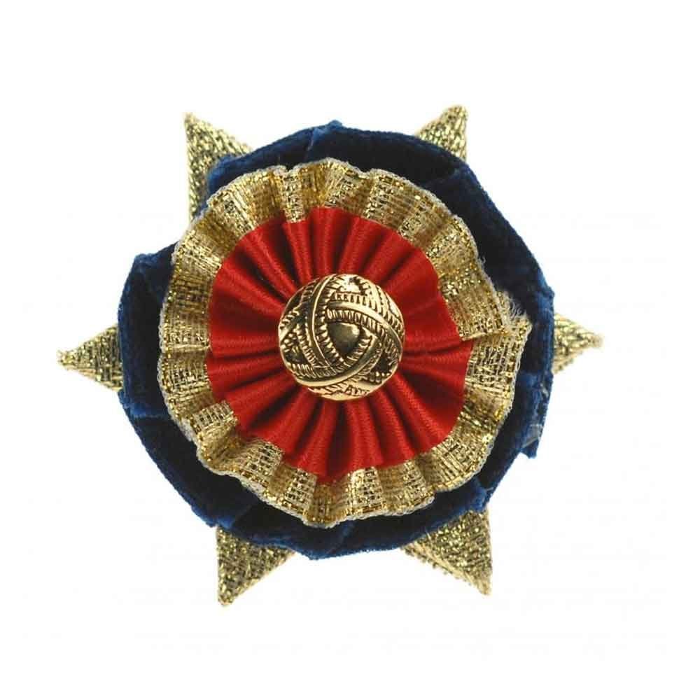 Showquest Boston Buttonhole Navy/Red/Gold