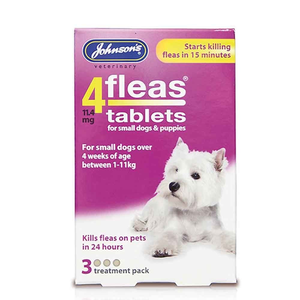 Johnson's 4 Fleas Puppy & Small Dog Tablets - 3 Treatment