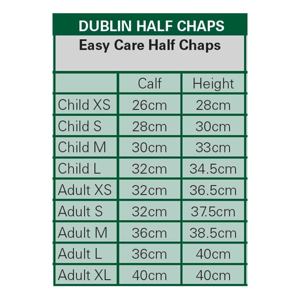 Dublin Easy Care Half Chaps II Childs Brown