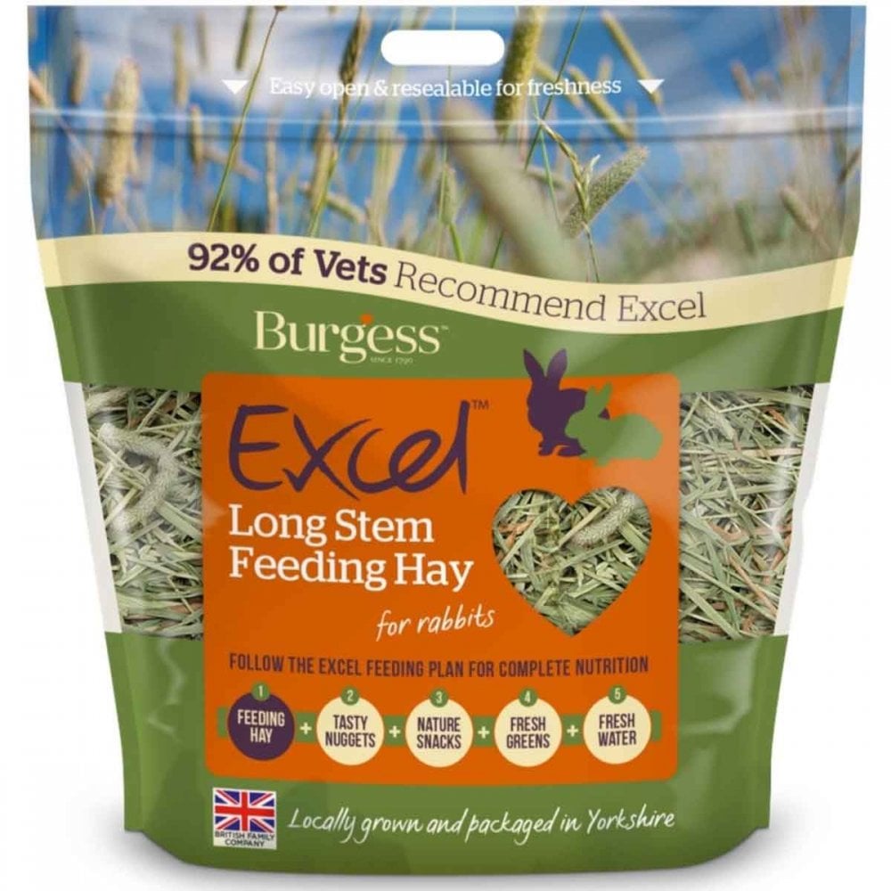 Burgess Excel Long Stem Feeding Hay For Rabbits 1kg