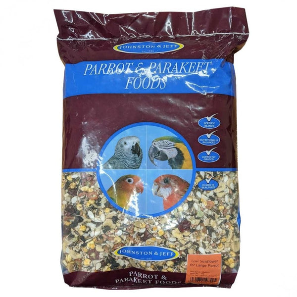 Johnston & Jeff Larger Parrots Low Sunflower Blend 12.75Kg