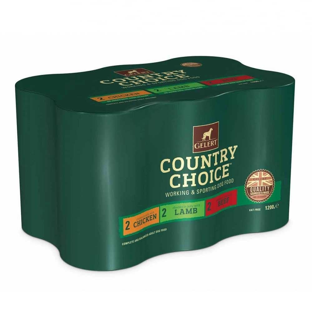 Gelert Country Choice Dog Variety In Jelly Tins 6 pack (6 x 1200g)