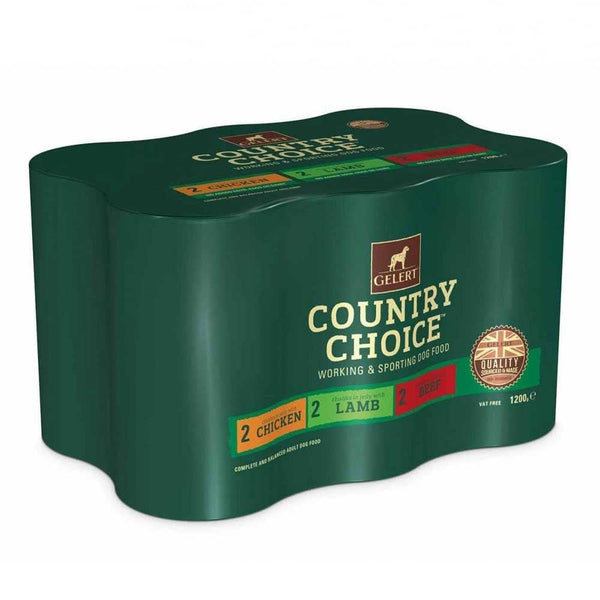 Gelert Country Choice Dog Variety In Jelly Tins 6 pack (6 x 1200g)