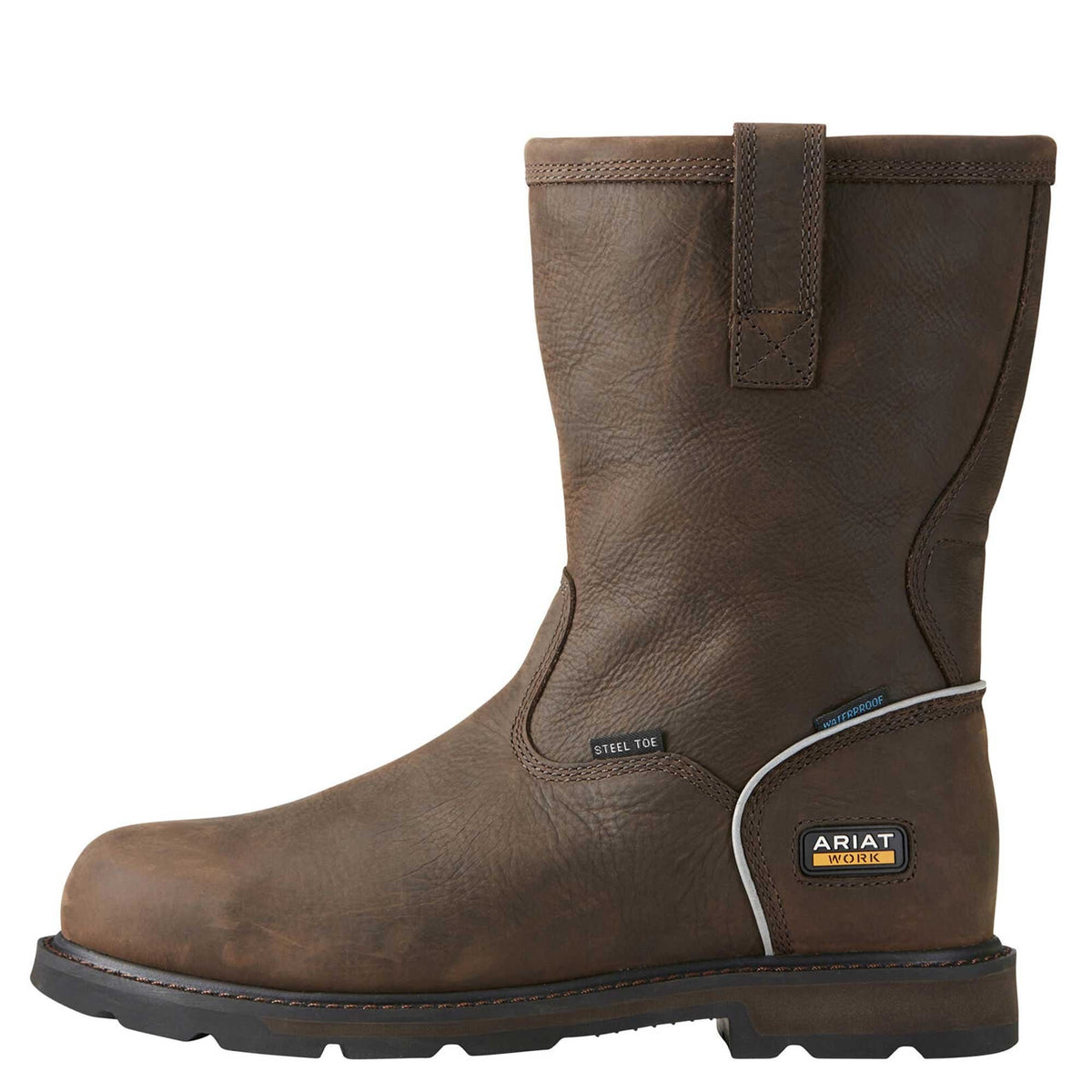 Ariat Groundbreaker Pull On (Rigger Style) H2O Safety Boots Dark Brown