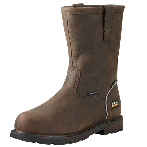 Ariat Groundbreaker Pull On (Rigger Style) H2O Safety Boots Dark Brown