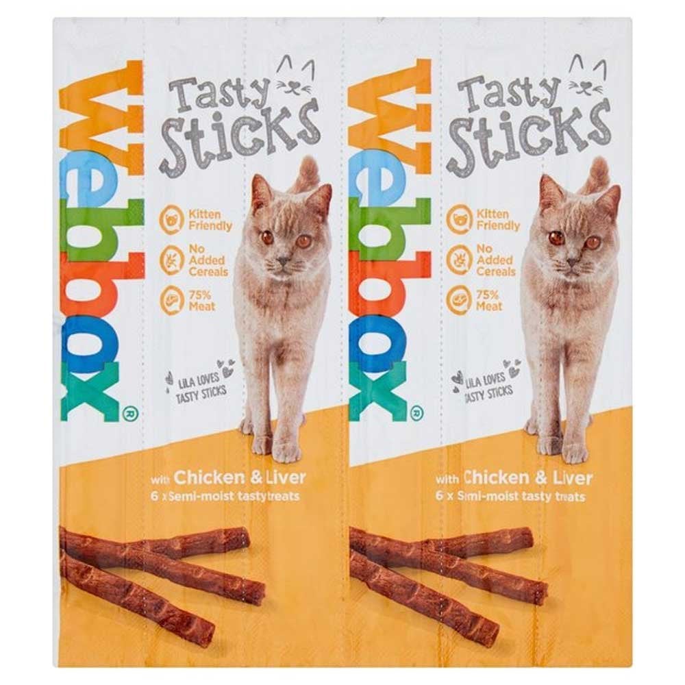 Webbox Tasty Sticks Chicken & Liver Cat Treats 30g