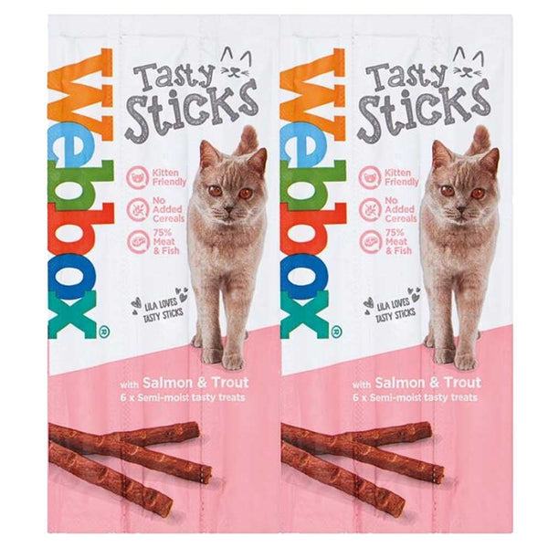 Webbox Tasty Sticks Salmon & Trout Cat Treats 30g