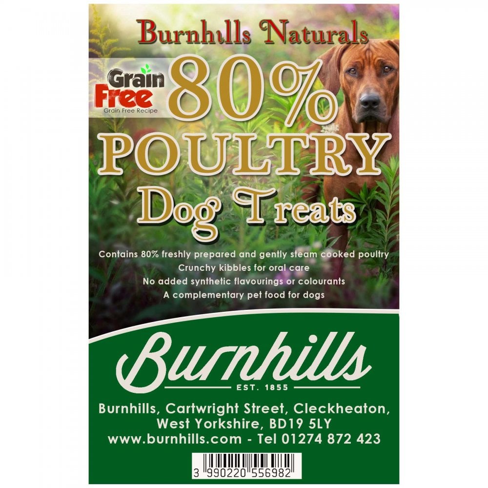 Burnhills Naturals 80% Poultry Grain Free Dog Treats