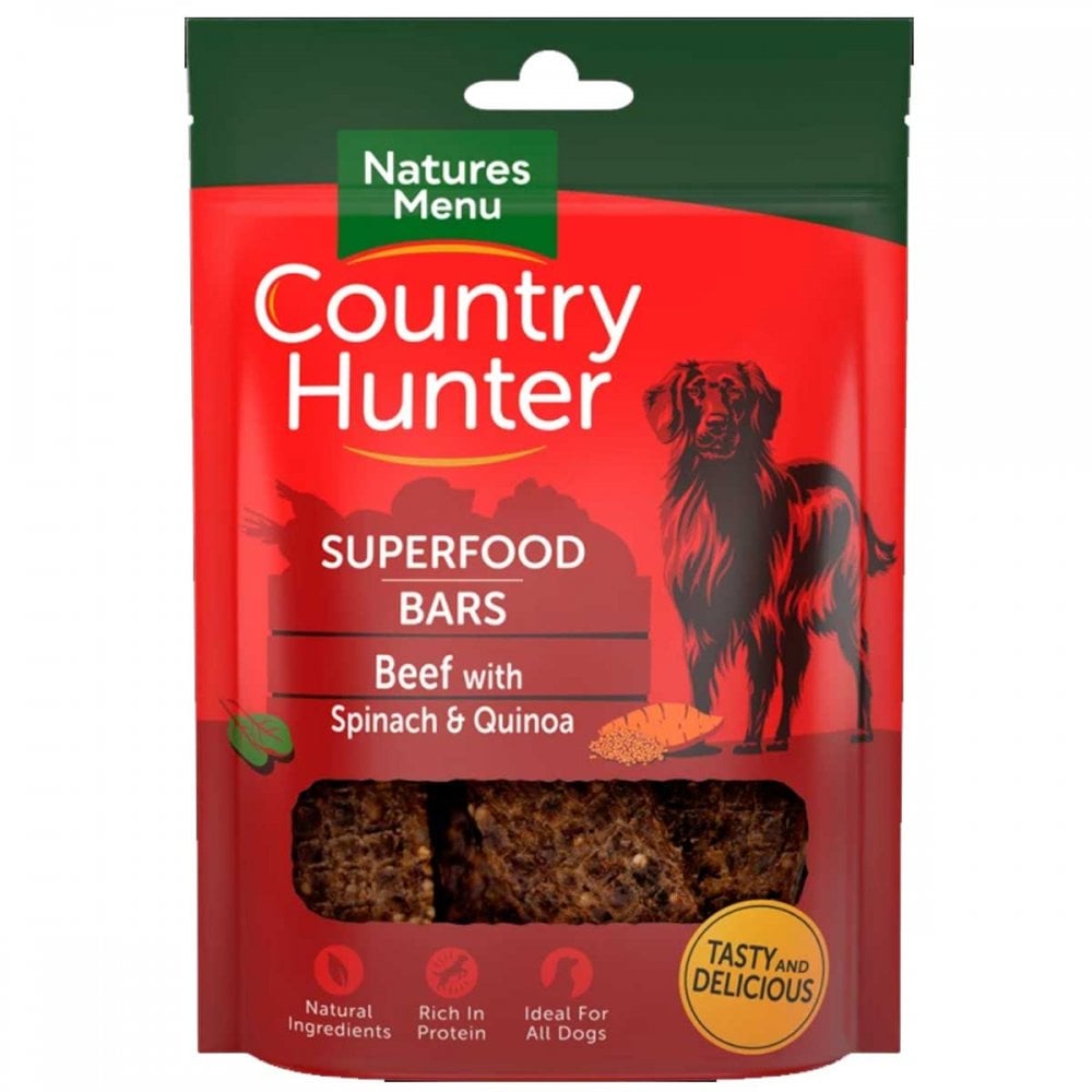 Natures Menu Country Hunter Superfood Bars Beef 100g