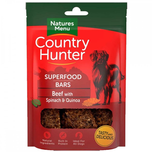 Natures Menu Country Hunter Superfood Bars Beef 100g