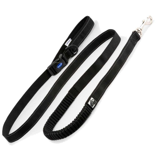 Ancol Extreme Nylon Shock Absorb Running Lead 180cm Black