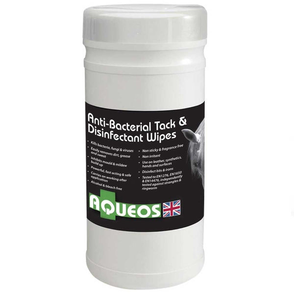 Aqueos Equine Anti-Bacterial Tack & Disinfectant Wipes
