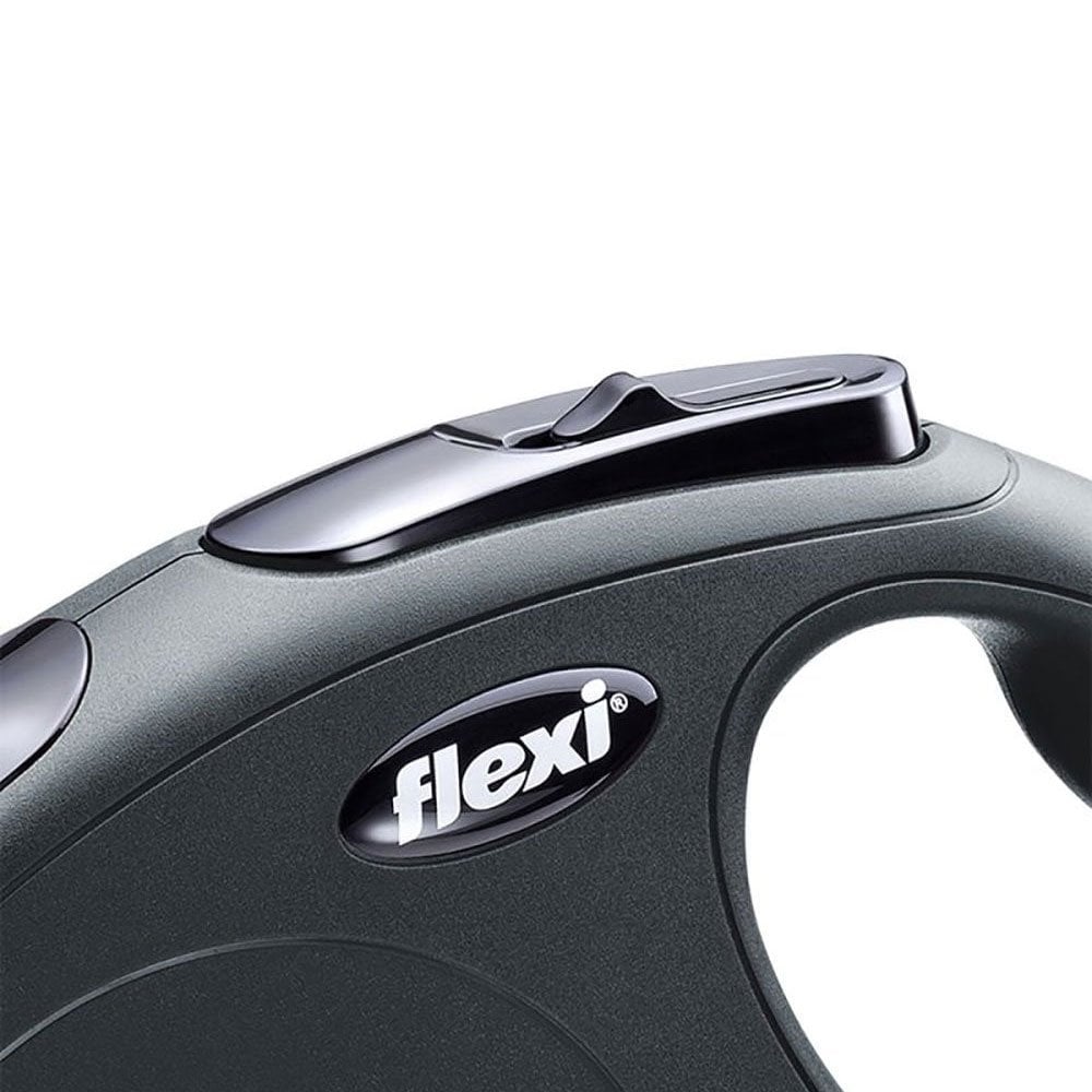 Flexi NEW Classic Retractable Tape Dog Lead Black