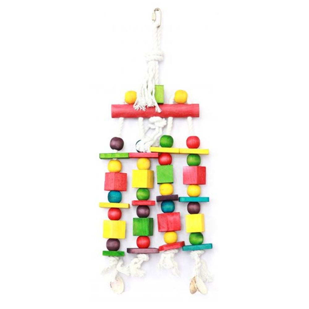 Happy Pet Blocks & Beads Parrot Toy
