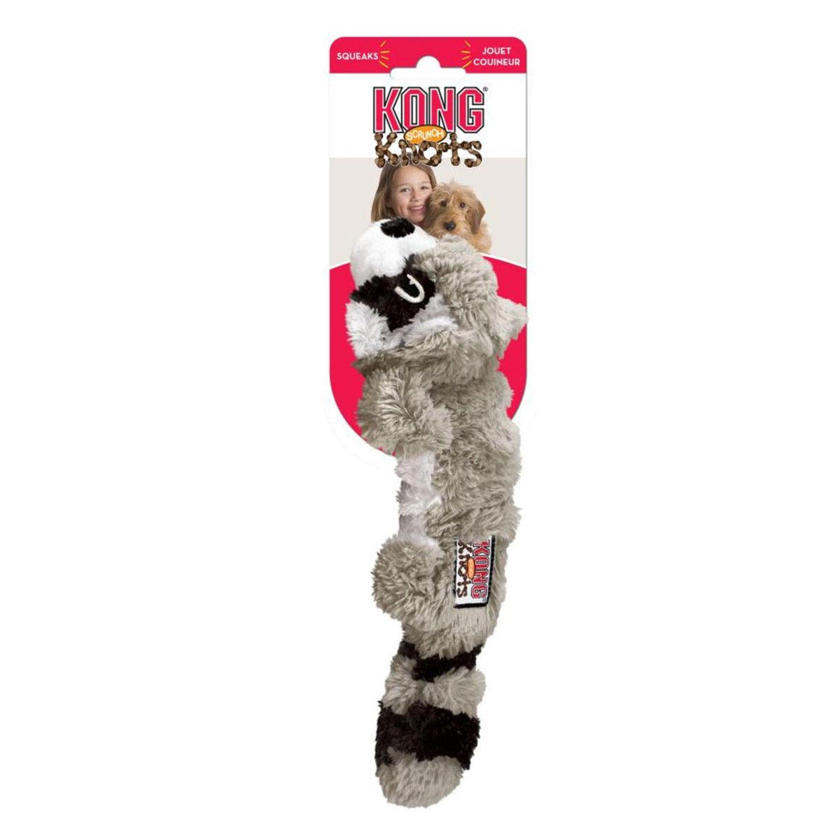 KONG Scrunch Knots Raccoon Medium/Large