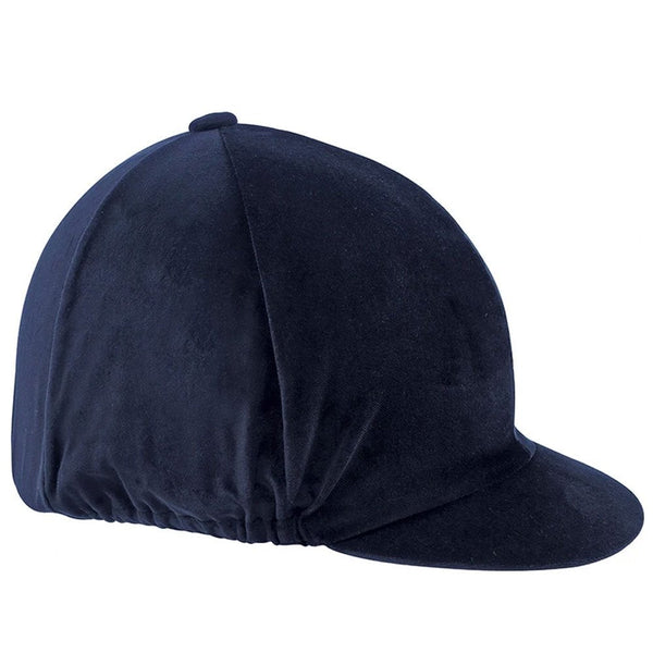 Shires Velvet Hat Cover Navy Medium