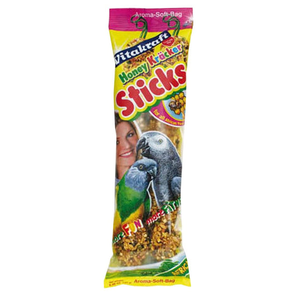 Vitakraft African Parrot Honey Kracker Sticks Large Breed 2 Pack
