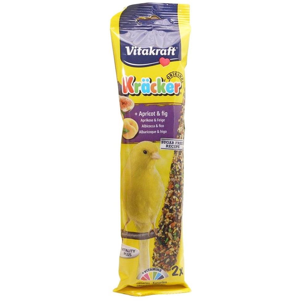 Vitakraft Budgie Kracker Apricot Fig Stick 2 Pack