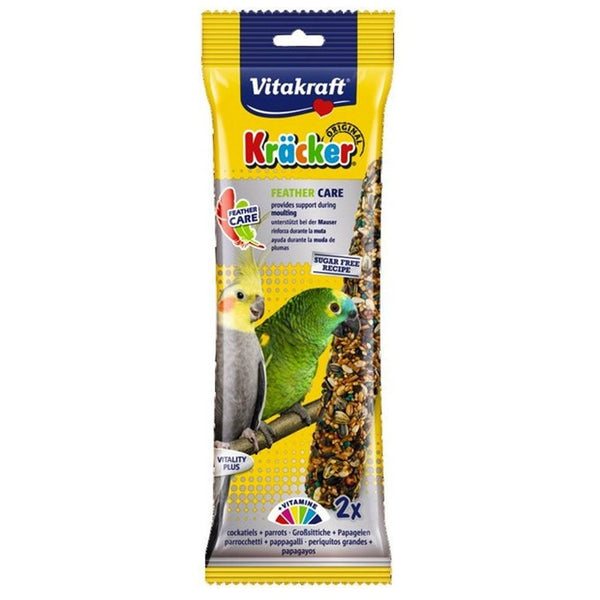 Vitakraft Kracker Feathercare Cockatiel/Parrot Sticks 2 Pack