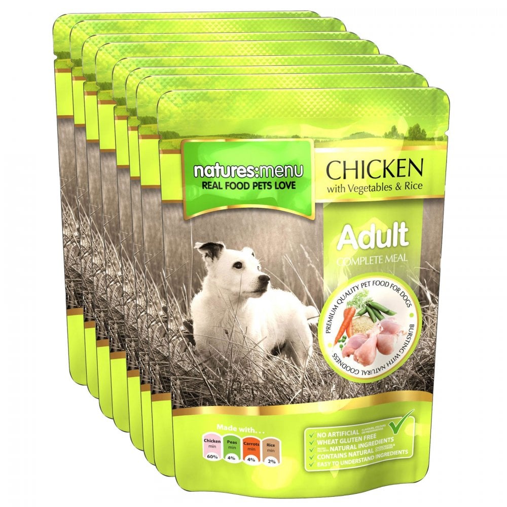 Natures Menu Chicken Adult Dog Food Pouches 8 Pack (8 x 300g)