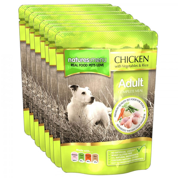 Natures Menu Chicken Adult Dog Food Pouches 8 Pack (8 x 300g)