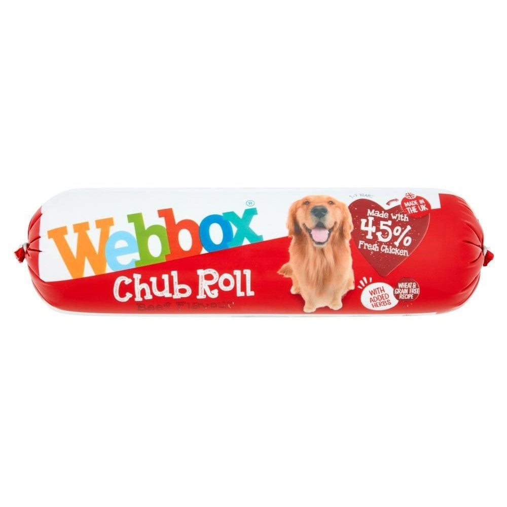 Webbox Chub Roll Dog Food Beef