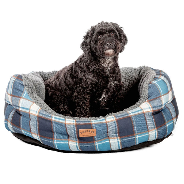FatFace Fleece Check Deluxe Slumber Dog Bed