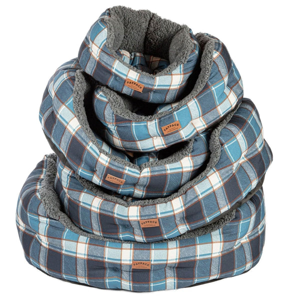 FatFace Fleece Check Deluxe Slumber Dog Bed