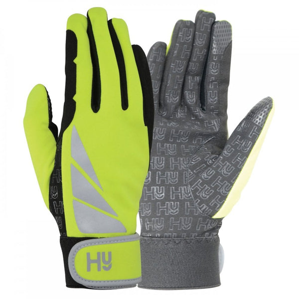 Hy Reflector Riding Gloves Yellow