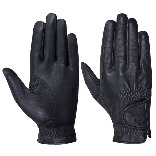 Hy Childrens Leather Gloves Black