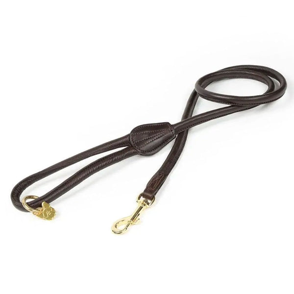 Digby & Fox Rolled Leather Dog Lead Brown