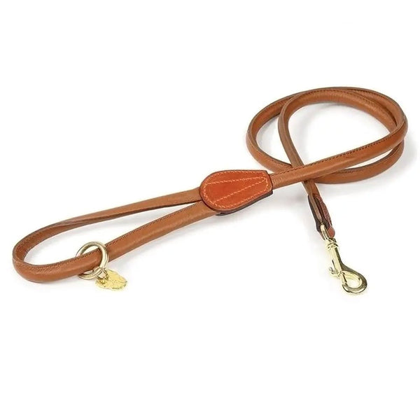 Digby & Fox Rolled Leather Dog Lead Tan