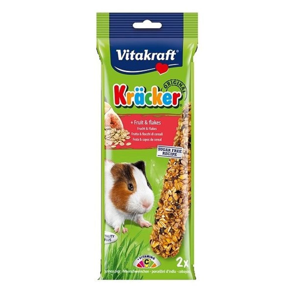 Vitakraft Kracker Guinea Pig Fruit Flakes 2pk