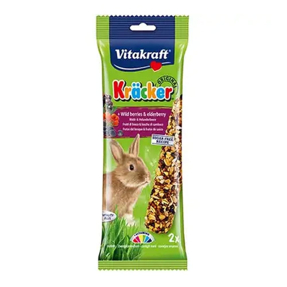 Vitakraft Kracker Rabbit Wild Berries & Elderberry Stick 2pk