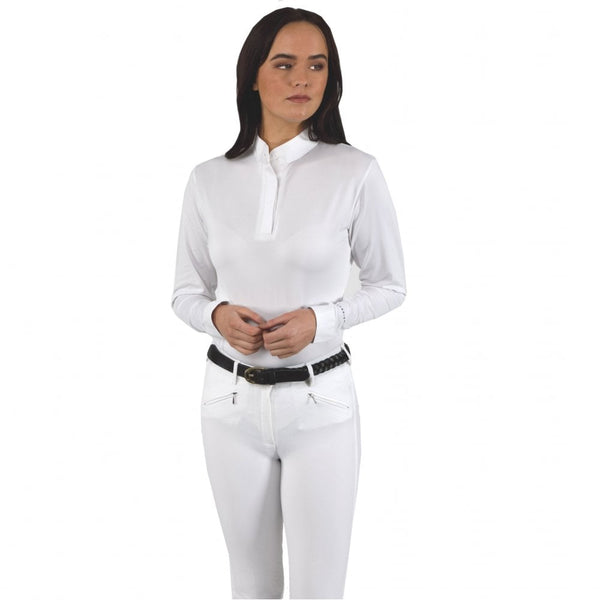 Aubrion Ladies Long Sleeve Stock Shirt White