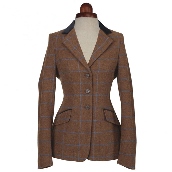 Shires Aubrion Saratoga Childs Tweed Show Jacket - Brown Tweed Check